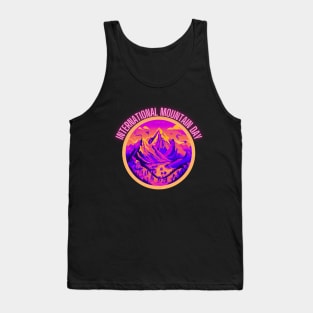 International Mountain Day, neon pink Tank Top